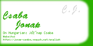 csaba jonap business card